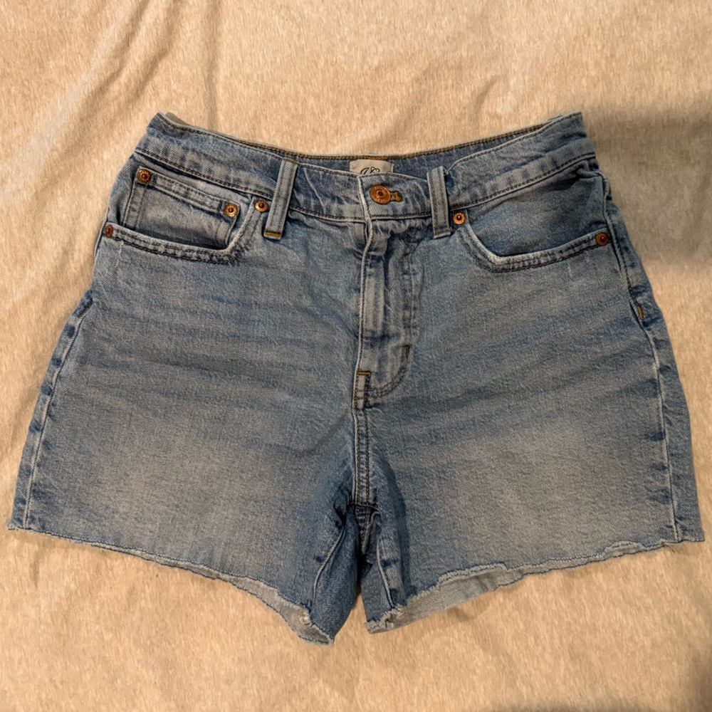 J. Crew Women's Light Blue High-Rise Denim Shorts